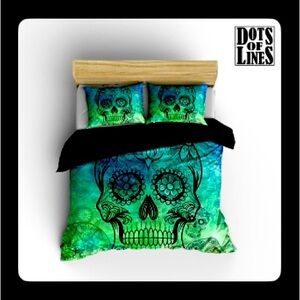 Comforter cover sugar skull